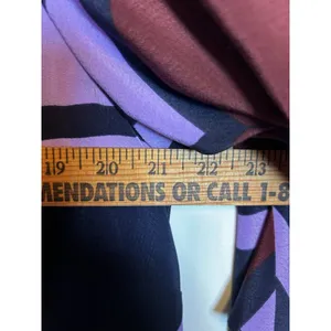 Eloquii Size 14 Geometric Shift Dress Purple Burgundy Black Beltless Midi Dress thumbnail 10