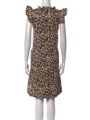 New York Leopara Print Tiered Ruffle Dress. Size Medium NWOT thumbnail 6