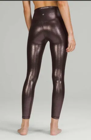 NWT Align HR 25” Legging Shine Foil Print French Press Size 12 thumbnail 2