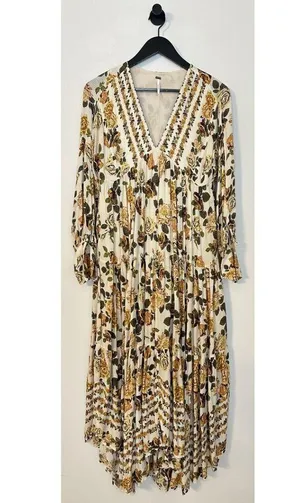 FREE PEOPLE Rows Of Roses Maxi Dress in Ivory Combo Size X-Small thumbnail 4
