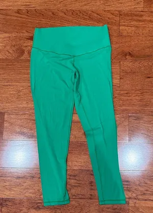 Green Women's High-Waisted Leggings Aerie Offline NWOT L thumbnail 3