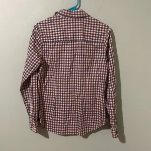 Pendleton Womens Gingham Plaid Button Down Shirt Navy Pink‎ Long Sleeve size M thumbnail 2
