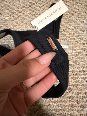 NWT White Fox Boutique Del Marco Bikini Bottom Black Ribbed- Size XL thumbnail 11