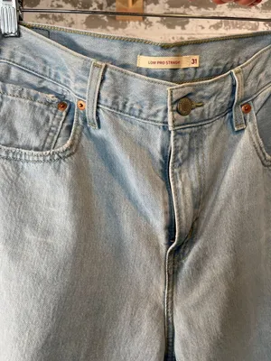 Levi’s | low pro straight 31 light washed denim jeans distressed thumbnail 2