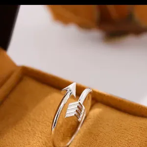 NEW 925‎ Sterling Silver Arrow Bypass Ring Women Adjustable Silver Ring thumbnail 7