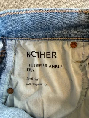 Mother The Tripper Ankle Fray Jeans Island Time Light Wash Flare Size 23 thumbnail 6