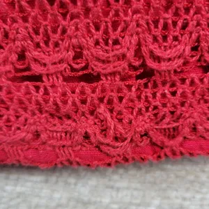 Handmade Mexican Dress M Red Embroidered Muumuu Floral Crochet Boho Hippie Midi thumbnail 8