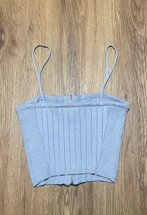 Kendall & Kylie Zip Up Crop Top thumbnail 3