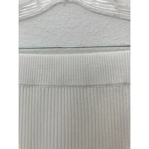 NWT Free People Fall Preppy Heritage Cream Sweater Knit Rib Flare Ruffle Skirt thumbnail 4