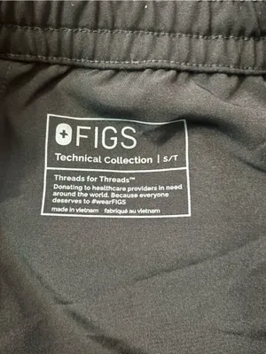 Figs Shelby Ultra High Rise Wide Leg Scrub Pant in Black Size Small/ tall thumbnail 10