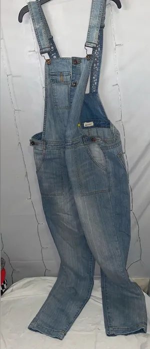 Light Wash Denim Overalls Blue Size 10 thumbnail 1
