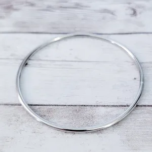Vintage Bracelet Simple Silver Tone 8.5" thumbnail 4