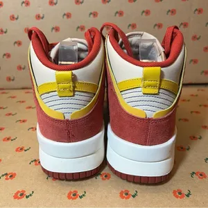 Nike Dunk High Up Cinnabar Red Gold Sneakers Women’s 10.5‎ thumbnail 7