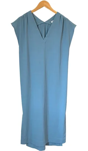 Prologue Women's Dress Size‎ Small Blue V Neck Midi Cap Sleeve Casual thumbnail 1