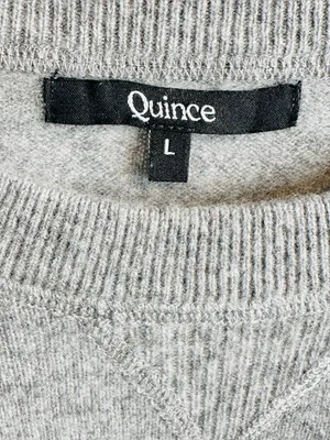 Quince Women's Gray Cashmere Crewneck Sweater Top thumbnail 7