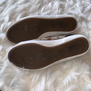 Coach Poppy Zorra Khaki Brown Signature Multicolor Tattersall Sneakers Size 8.5 thumbnail 6