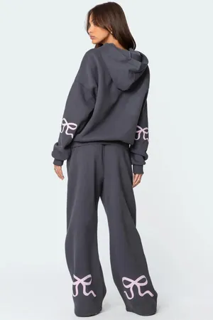 Edikted bow hoodie and sweatpants set thumbnail 2