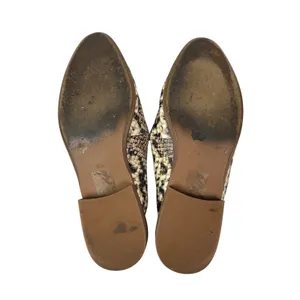 Madewell Frances Snake Skin Embossed Leather Pointed Toe Loafer Flat Mules 9.5 thumbnail 4