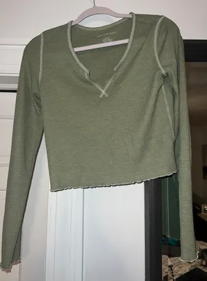American Eagle Outfitters Waffle Knit Long Sleeve thumbnail 2