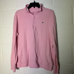 Vineyard Vines Pink Whale Logo 1/4 Zip Pullover Sweatshirt Women's Medium Cotton thumbnail 2