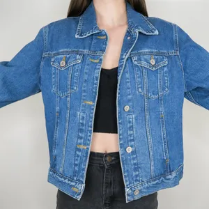 Vintage 90s Eddie Bauer Denim Jacket - Dark Blue Jean Trucker Jacket thumbnail 4