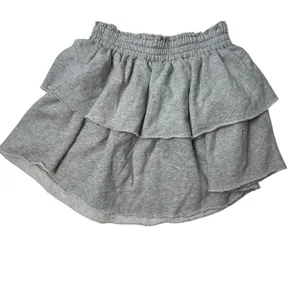 Aerie Women's XS Gray Tiered Ruffle Mini Skirt‎ thumbnail 2