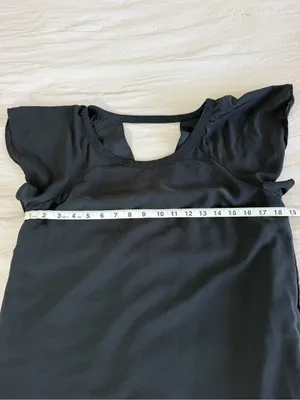 Abercrombie & Fitch Black Short Sleeve Dress with‎ Back Cutout thumbnail 6