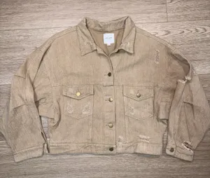 Le Lis Boutique Tan Cropped Jacket Size Small thumbnail 1