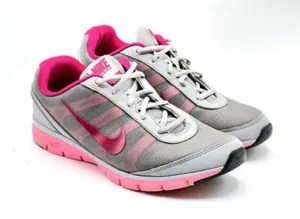 Nike Women’s Gray and Pink Athletic Sneakers thumbnail 1