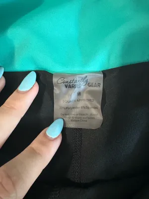 CVG green shorts with built in spandex thumbnail 3