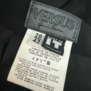 Versus Gianni Versace Skirt Suit Set Black Embellished IT 42 / US M Made in Ital thumbnail 6