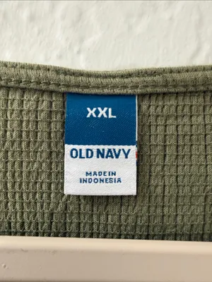 OLD NAVY Olive Smocked Waist V-Neck Top Size XXL thumbnail 5