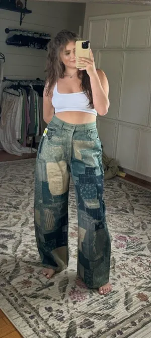 Free people Illusions Printed Relaxed Jeans thumbnail 1
