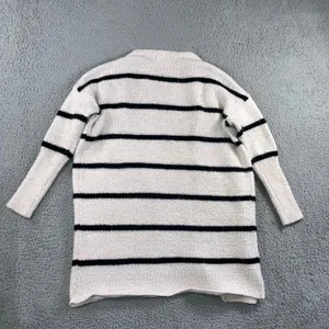 HYFVE Open Front‎ Long Cardigan Sweater Women Large Striped Knit Casual Cozy thumbnail 3