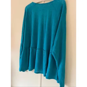 Daily Thread Blue Button Up Long Sleeve Top Woman’s Size 2X NEW thumbnail 8
