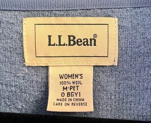 LL Bean 100% Wool Blue Womens Coat Jacket thumbnail 4