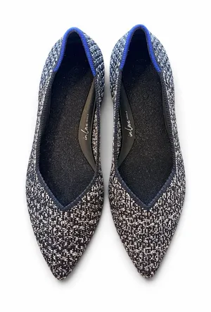 Rothy's tweed weave pattern with delicate gold thread, arch support insert, 7.5 thumbnail 1