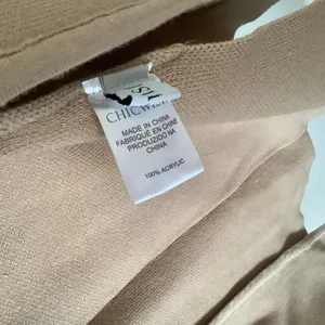 Chic‎ Wish Tan Minimalist Chic Normcore Cozycore Slouchy Open Front Cardigan OS thumbnail 4
