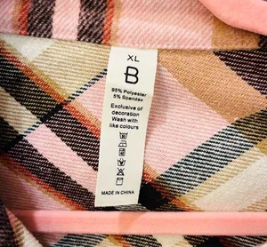Molly B boutique Plaid Shacket - Pink and Brown jacket shirt size XL thumbnail 2