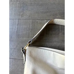 Mossimo‎ cream-colored faux leather hobo shoulder bag 15"x13 thumbnail 5