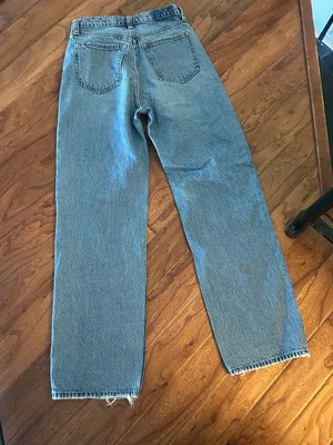 Abercrombie & Fitch The Loose High Rise Blue Denim Jeans Size 24 thumbnail 8