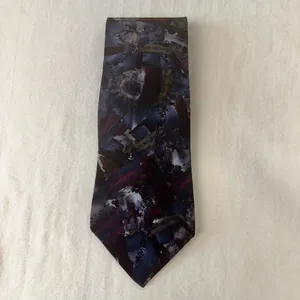 J.Garcia Men's Silk Vintage Tie Multicolor Art Necktie USA Made Classic thumbnail 5
