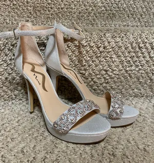 Nina Heels Silver Diamond Heels thumbnail 1