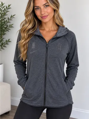 Nike Women's Dark Gray Full-Zip Hooded Jacket thumbnail 1