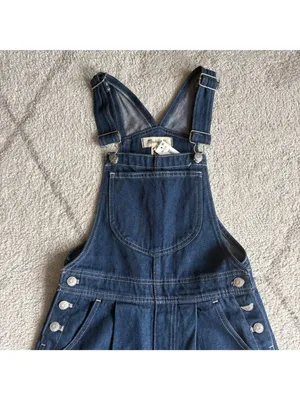 NWT Madewell Wide Leg Denim Overalls Dark Wash thumbnail 8