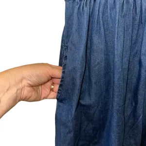 Old Navy Chambray Fit & Flare Dress Size 2‎ Blue Denim thumbnail 2