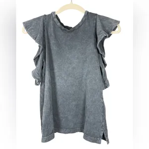 All Saints Lara Ruffle Stonewash Cami Sz 00 thumbnail 4