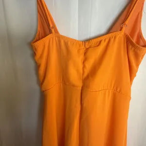 Iris Dress Orange Slip Long Dress Size Small Preowned thumbnail 10