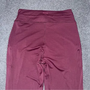 PINK Victoria’s Secret Relay Knit Jogger Pants Burgundy Athletic Lounge Sz Large thumbnail 5