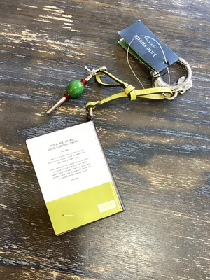 kate spade Charmed Cocktail Book Leather Bag Charm Keychain thumbnail 3